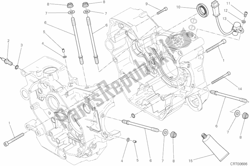 Alle onderdelen voor de Halve Carters Paar van de Ducati Monster 659 Australia 2020